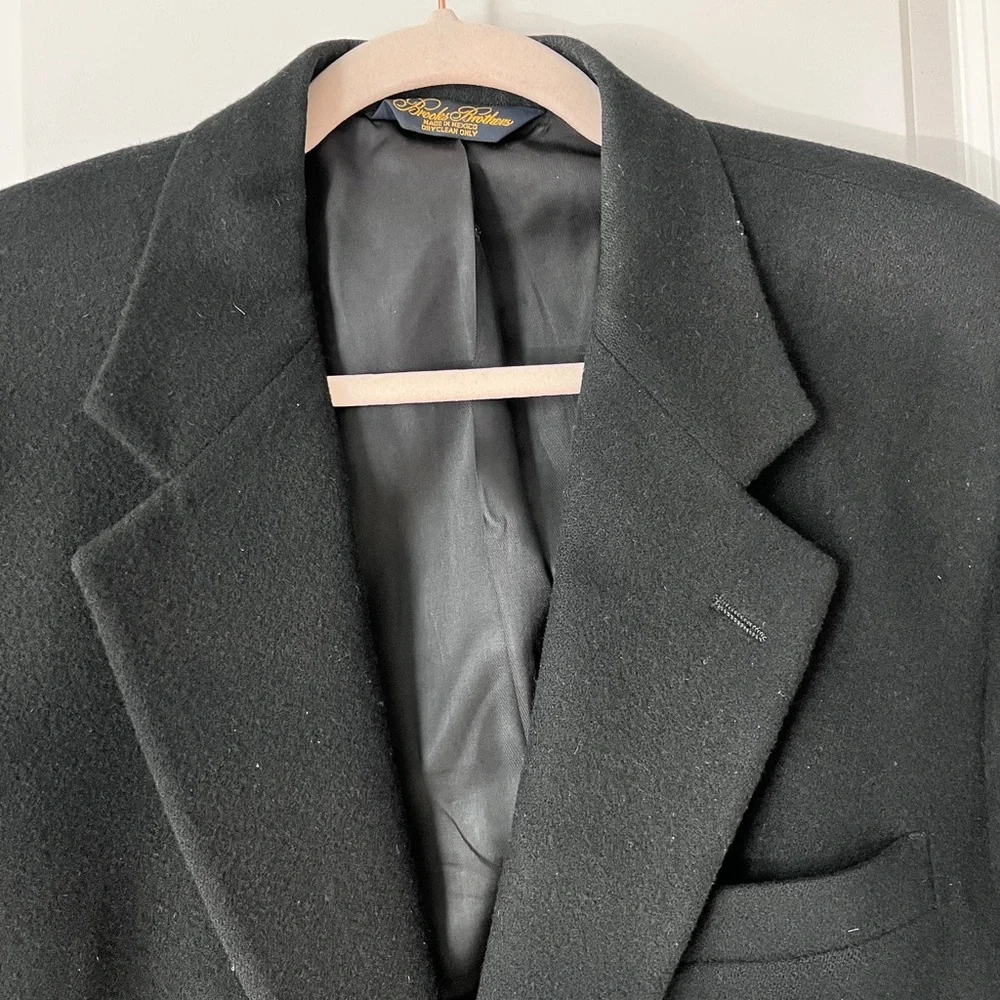 Brooks Brothers‎ Men’s 100% Cashmere Black Blazer Sport Coat Jacket Size 40 SH